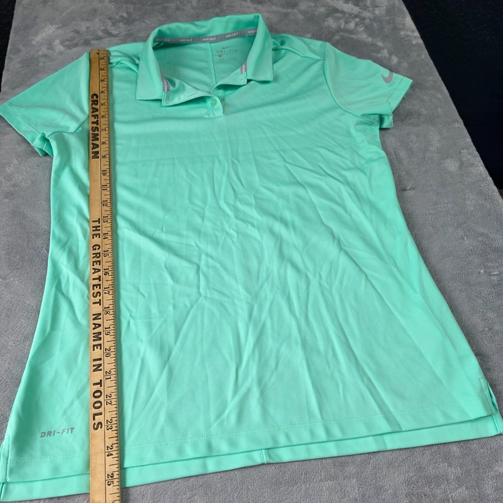 Women's Nike Dri-FIT Golf Mint Green-Polo Shirt-Sz Lg - Picture 6 of 7